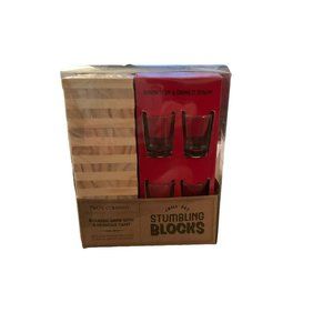 Drinking Game Chill Out Stumbling Blocks 4 shot glasses. Brand New In Box